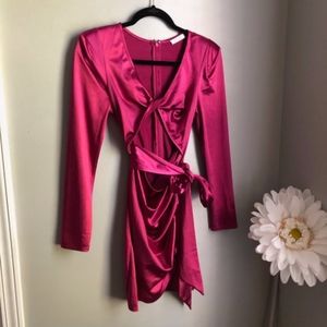 Satin Wrap Dress - As seen on Kylie Jenner